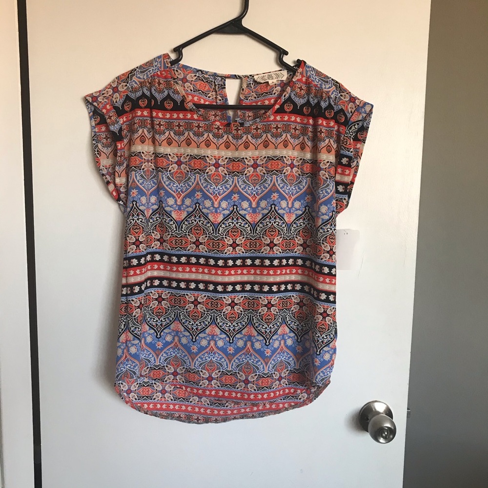 Pink Rose Multicolor Top - Size S